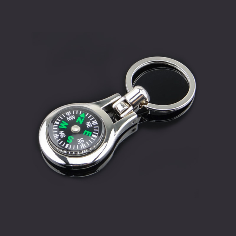 Round Compass Keychains