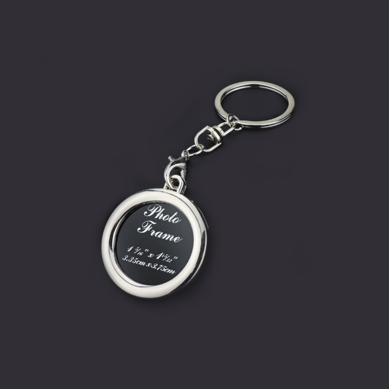 Round Photo Frame Keychain