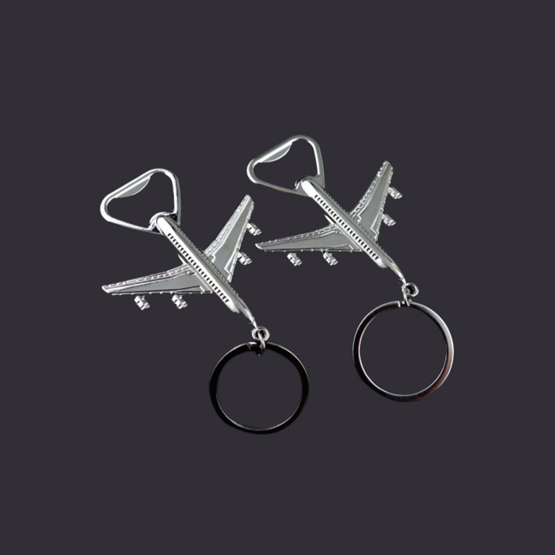 Airplane bottle opener keychains