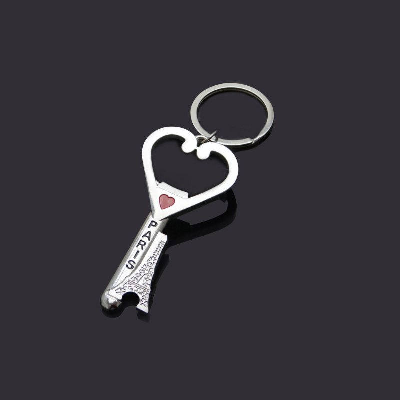 Heart Eiffel Bottle Opener Keychains