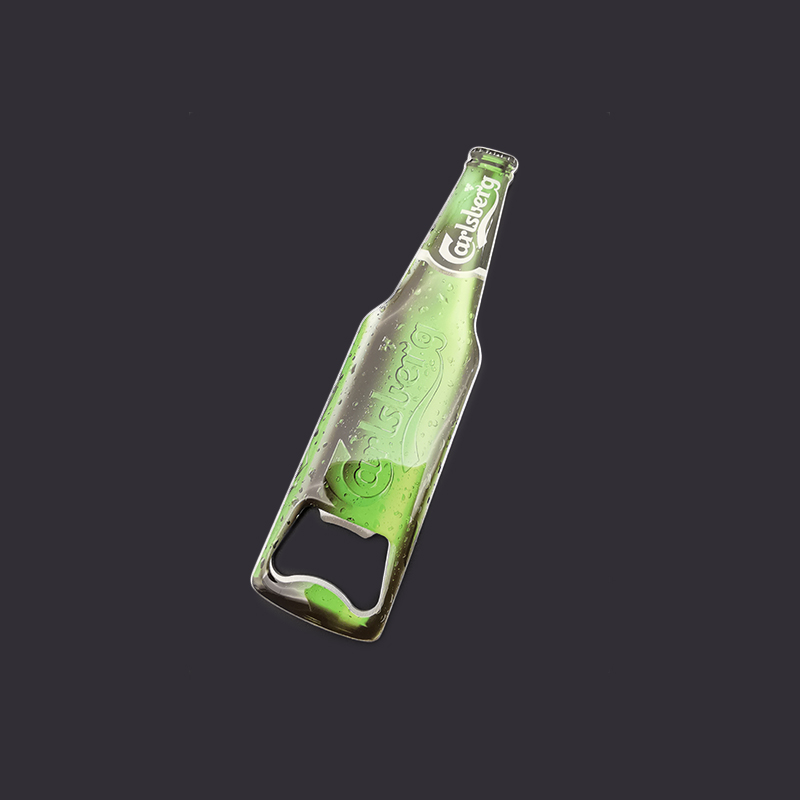 Customized metal beer bottle shape opener colorful