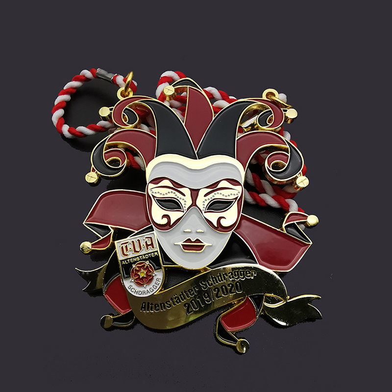 3D Enamel Circus clown medal