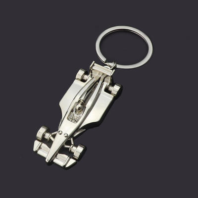 Custom metal F1 car souvenir keychains for gift