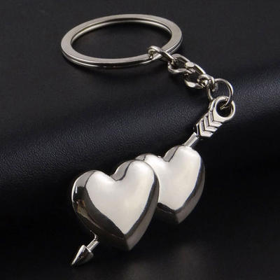 Double heart couple keychain Wholeasale