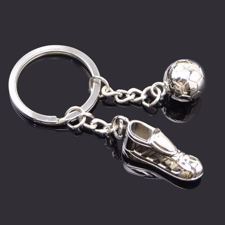 Football shoe ball keychain