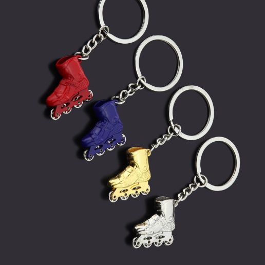 Metal Ice skate keychains