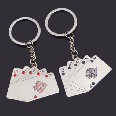 Playing cards poker keychains