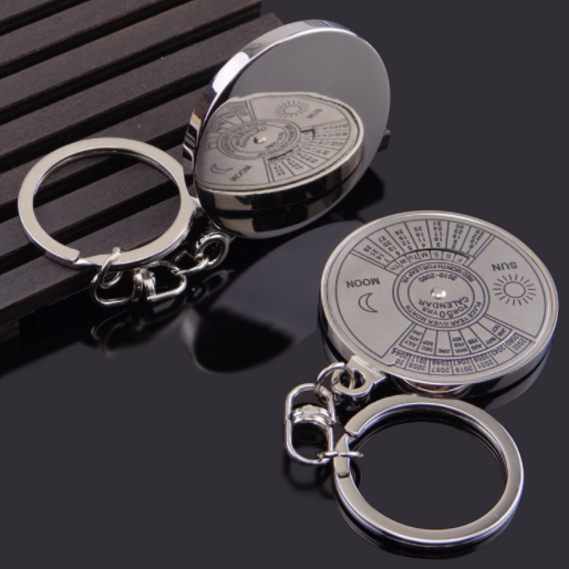 Perpetual calendar Metal keychain