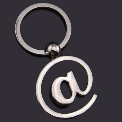 Letters @ metal fashion keychain