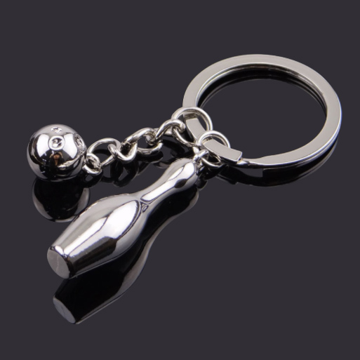 Bowling  metal keychain