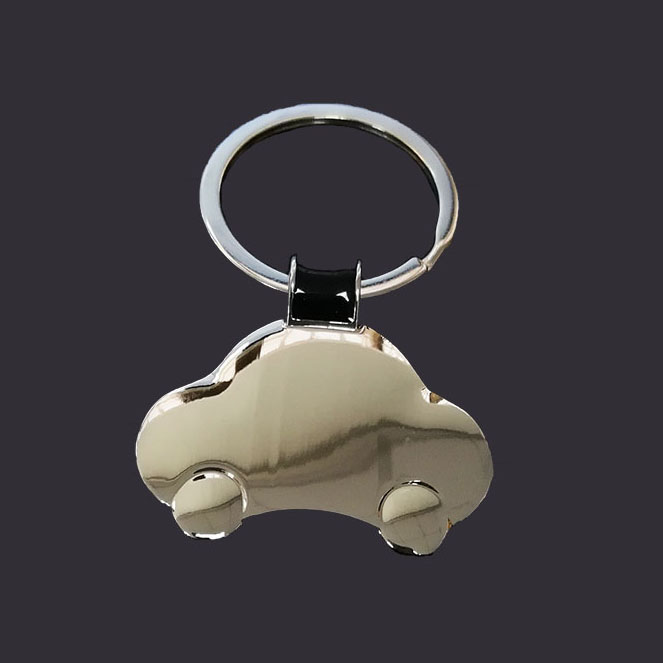 Car shape balck keychain custom logo keychain