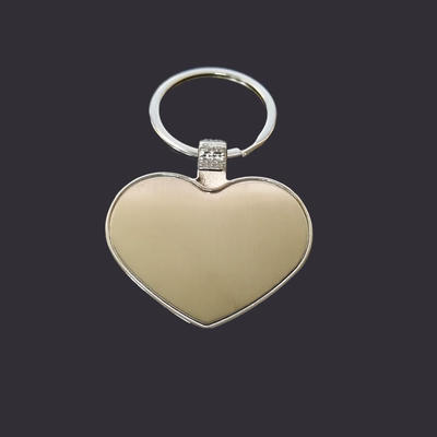Heart  shaple metal keyring custom logo blank keychain