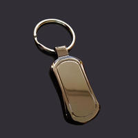 Black plating blank keychain custom logo key tag