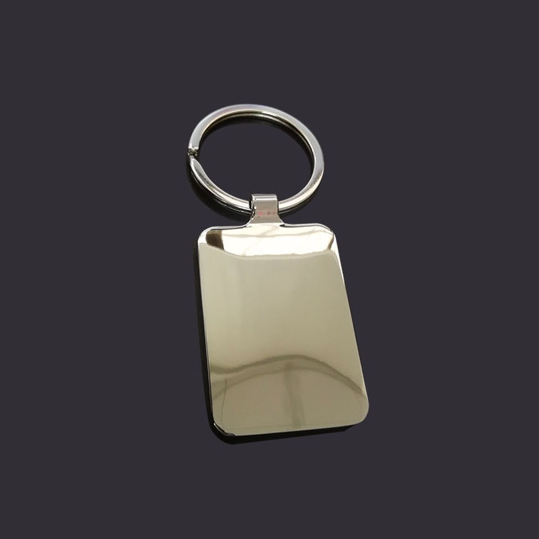 square black keychain black stainless steel sticker keychain