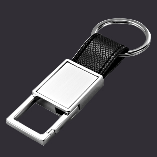 Metal Hook Leather Keychains