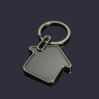 Blank  house shape keychain custom keyring