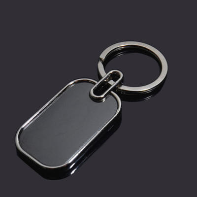 Black blank keychian metal key tag