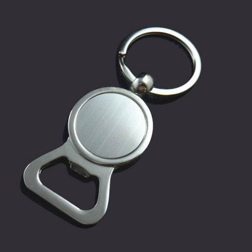 Blank metal bottle opener keychain custom key tag