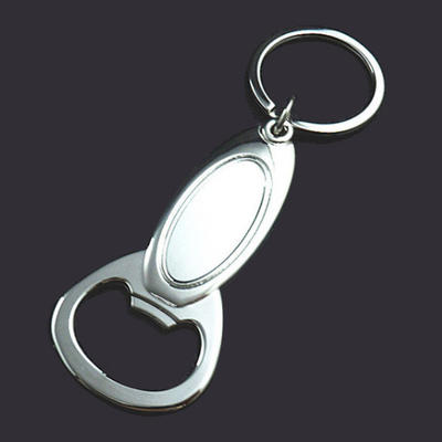The oval shape keychain bottle opener key tag