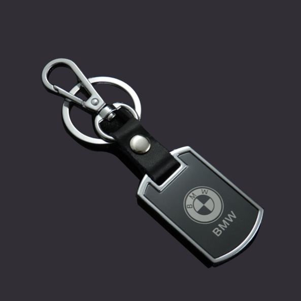Black blank keychain laser logo key tag