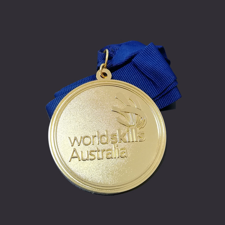 Round shape Gold medal custom medal