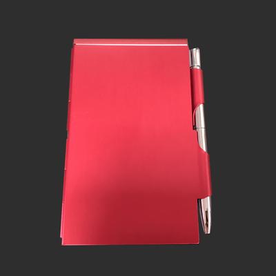 Portable Metal Notepad & Card Holder with Mini Metal Ballpen
