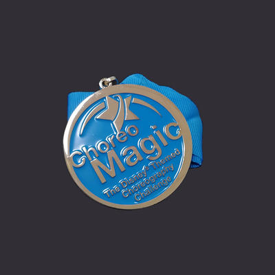 Blue custom enamel Medal
