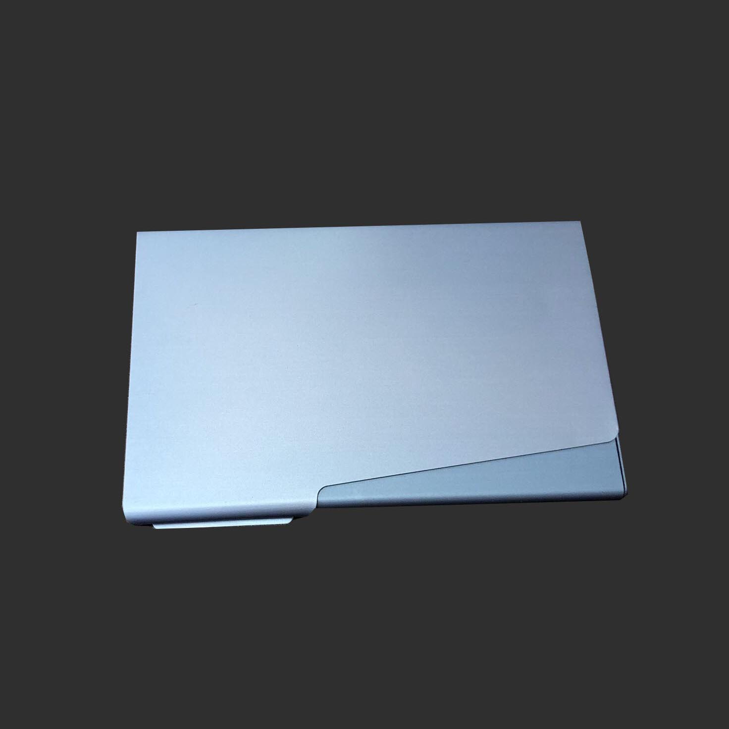 Aluminum Metal blue business card holder