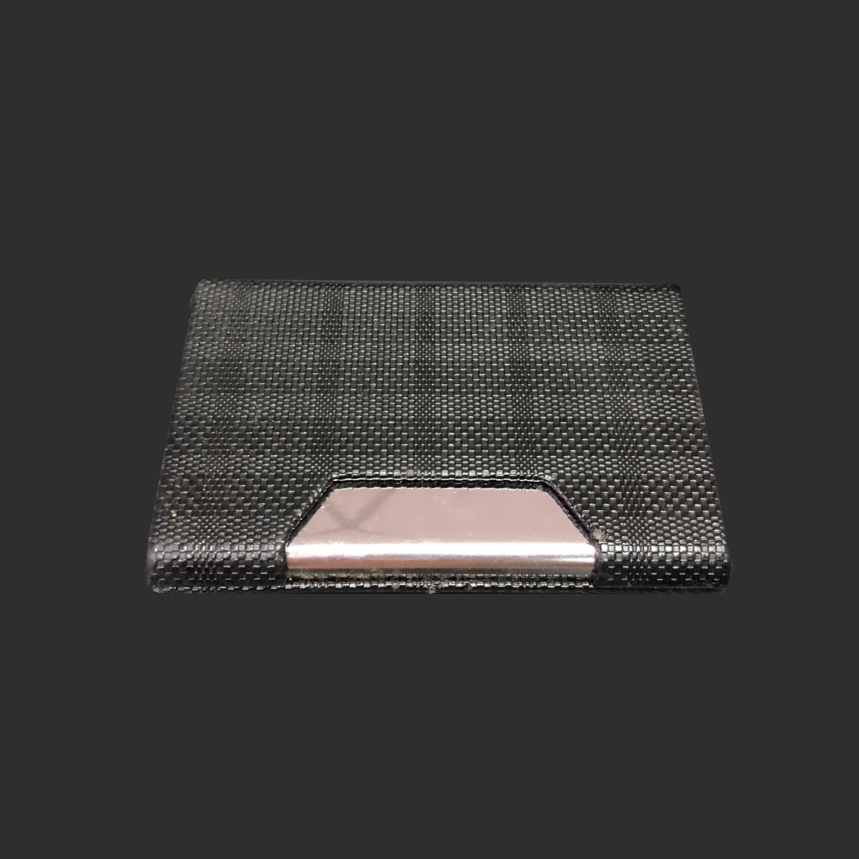 Top tartan design  PU Leather metal Magnetic Shut Business Card