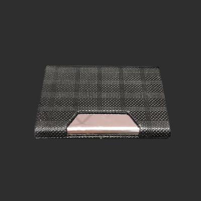 Top tartan design  PU Leather metal Magnetic Shut Business Card