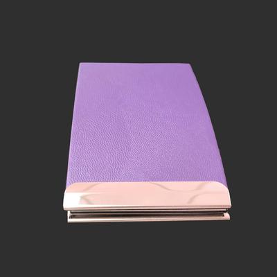 PU stainless iron purple metal card holder