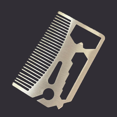 stainless steal funtional bottle opener with comb